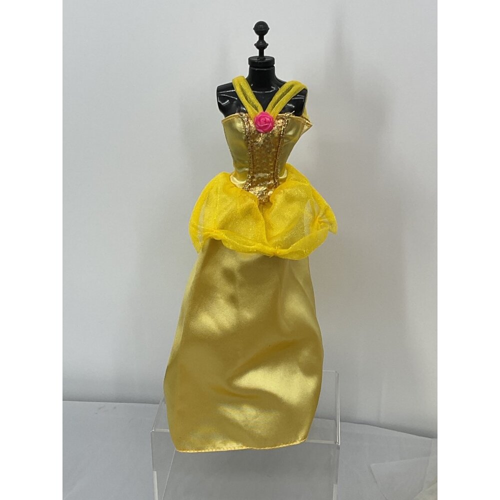 Disney Belle Doll Beauty and the Beast Yellow Gown Sparkle Princess Barbie